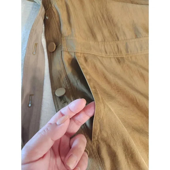 Rag + Bone Adrian Button-Detailed Crinkled-Twill Midi Dress In Sage Green - Picture 7 of 12